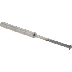 Accupro - 1/8° 1/8" Cut Diam, 0.036" Cut Width, 1/8" Shank, Solid Carbide Double-Angle Cutter - Exact Tool & Supply