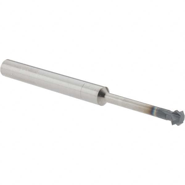Accupro - 1/4° 1/4" Cut Diam, 1/8" Cut Width, 1/4" Shank, Solid Carbide Double-Angle Cutter - Exact Tool & Supply
