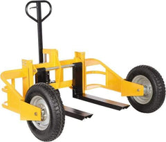 Vestil - 2,500 Lb Capacity, 9" Lift Industrial Pallet Truck - 3" Min Lift Height, 32" Fork Length x 4-3/4" Fork Width, 64" Overall Width - Exact Tool & Supply