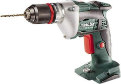 Metabo - 18 Volt 0.3529" Chuck Pistol Grip Handle Cordless Drill - 4000 RPM, Keyless Chuck, Reversible, Lithium-Ion Batteries Not Included - Exact Tool & Supply