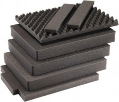Pelican Products, Inc. - Tool Box Foam Foam Set - 13-1/4" Wide x 7-1/8" Deep x 19-3/4" High, Black, For Pelican Case 1607 - Exact Tool & Supply