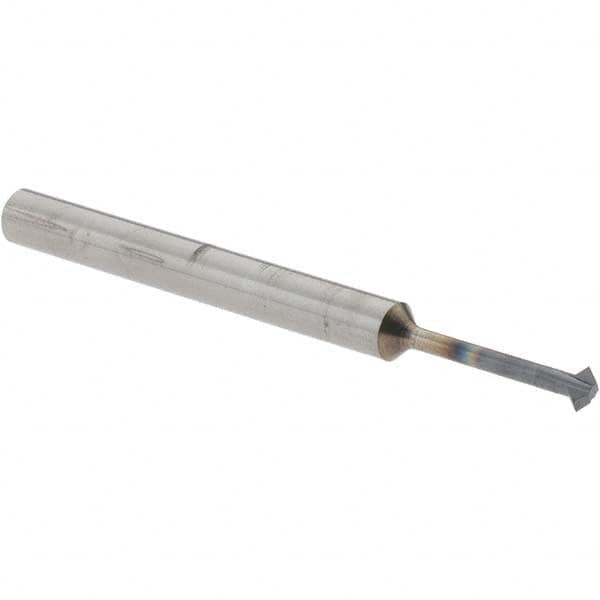 Accupro - 3/32° 3/32" Cut Diam, 0.047" Cut Width, 1/8" Shank, Solid Carbide Double-Angle Cutter - Exact Tool & Supply