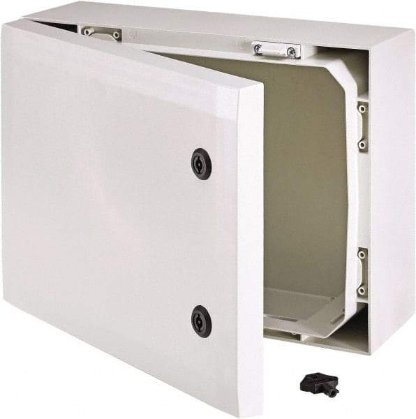 Fibox - Polycarbonate Standard Enclosure Hinge Cover - NEMA 4, 4X, 8.27" Wide x 23.62" High x 15.75" Deep, Impact Resistant - Exact Tool & Supply