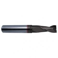3/8 Dia. x 3 Overall Length 2-Flute Square End Solid Carbide SE End Mill-Round Shank-Center Cut-Super-A - Exact Tool & Supply