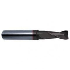 1/2 Dia. x 4-1/2 Overall Length 2-Flute Square End Solid Carbide SE End Mill-Round Shank-Center Cut-Super-A - Exact Tool & Supply