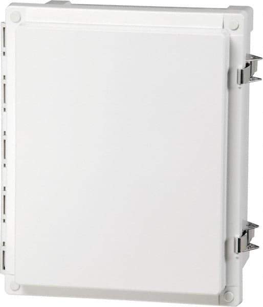 Fibox - Polycarbonate Standard Enclosure Hinge Cover - NEMA 4, 4X, 6, 6P, 12, 13, 8" Wide x 8" High x 4" Deep, Impact, Moisture & Corrosion Resistant, Dirt-tight & Dust-tight - Exact Tool & Supply