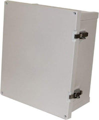 Fibox - Polycarbonate Standard Enclosure Hinge Flat Cover - NEMA 4, 4X, 6, 6P, 12, 13, 12" Wide x 14" High x 6" Deep, Impact, Moisture & Corrosion Resistant, Dirt-tight & Dust-tight - Exact Tool & Supply