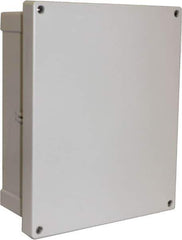 Fibox - Polycarbonate Standard Enclosure Screw Flat Cover - NEMA 4, 4X, 6, 6P, 12, 13, 6" Wide x 8" High x 4" Deep, Impact, Moisture & Corrosion Resistant, Dirt-tight & Dust-tight - Exact Tool & Supply