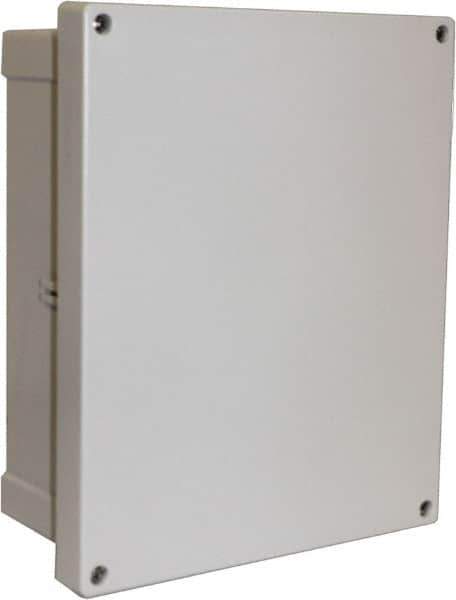 Fibox - Polycarbonate Standard Enclosure Screw Flat Cover - NEMA 4, 4X, 6, 6P, 12, 13, 8" Wide x 10" High x 5" Deep, Impact, Moisture & Corrosion Resistant, Dirt-tight & Dust-tight - Exact Tool & Supply