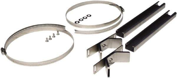 Fibox - Electrical Enclosure Stainless Steel Pole Mount Kit - For Use with ARCA JIC - Exact Tool & Supply
