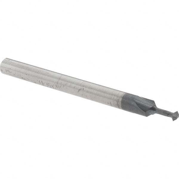 Accupro - 5/64° 5/64" Cut Diam, 0.039" Cut Width, 1/8" Shank, Solid Carbide Double-Angle Cutter - Exact Tool & Supply