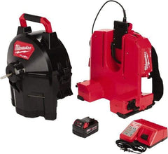 Milwaukee Tool - 18V Battery Battery Drain Cleaning Machine - For 1-1/4" to 4" Pipe, 75' Cable - Exact Tool & Supply