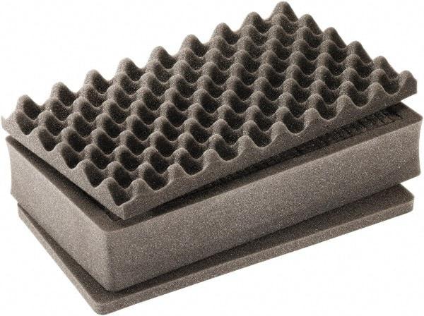 Pelican Products, Inc. - Tool Box Foam Foam Set - 14-1/2" Wide x 7-3/4" Deep x 22-5/8" High, Black, For Pelican Case 1525 - Exact Tool & Supply