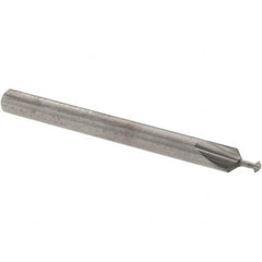 Accupro - 1/16° 1/16" Cut Diam, 0.031" Cut Width, 1/8" Shank, Solid Carbide Double-Angle Cutter - Exact Tool & Supply