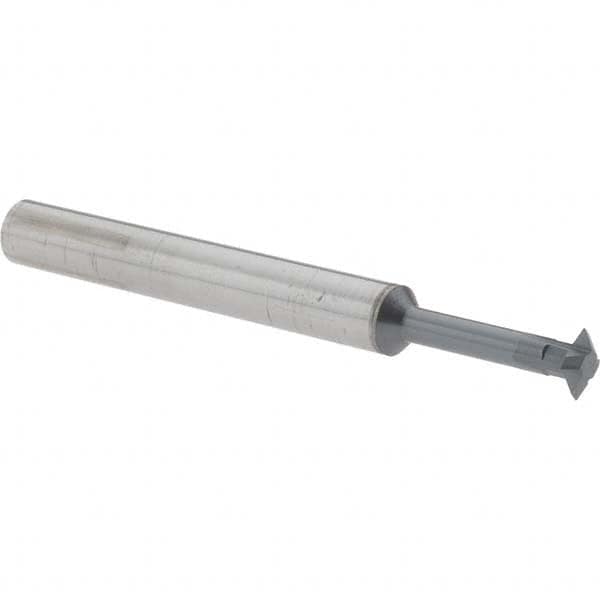 Accupro - 1/4° 1/4" Cut Diam, 0.072" Cut Width, 1/4" Shank, Solid Carbide Double-Angle Cutter - Exact Tool & Supply