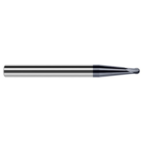 3/16″ Dia. × 3/8″ Shank × 0.15″ DOC × 4″ OAL, Carbide AlTiN, 2 Flute, Ballnose End Mill - Exact Tool & Supply
