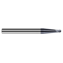 3/16″ Dia. × 3/8″ Shank × 0.15″ DOC × 4″ OAL, Carbide AlTiN, 2 Flute, Ballnose End Mill - Exact Tool & Supply