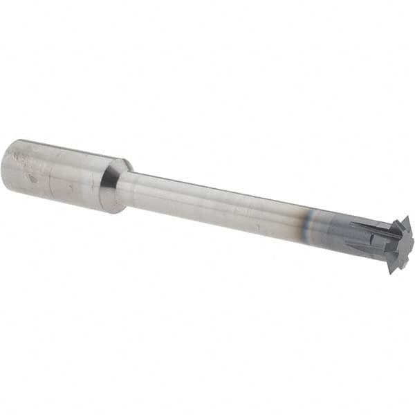 Accupro - 1/2° 1/2" Cut Diam, 0.109" Cut Width, 1/2" Shank, Solid Carbide Double-Angle Cutter - Exact Tool & Supply