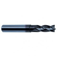 1/4 Dia. x 3 Overall Length 4-Flute Square End Solid Carbide SE End Mill-Round Shank-Center Cut-Super-A - Exact Tool & Supply