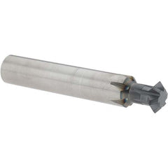 Accupro - 1/2° 1/2" Cut Diam, 0.187" Cut Width, 1/2" Shank, Solid Carbide Double-Angle Cutter - Exact Tool & Supply