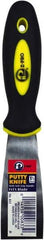 Premier Paint Roller - 1-1/2" Wide Spring Blade Steel Putty Knife - Stiff, Soft Grip Plastic Handle, 8.343" OAL - Exact Tool & Supply