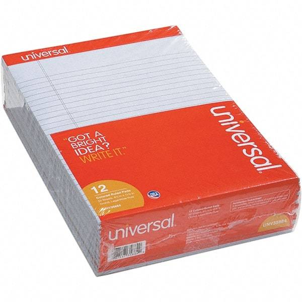 UNIVERSAL - 50 Sheet, 8-1/2 x 11", Legal (Style) Note Pad - Orchid - Exact Tool & Supply