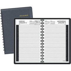 AT-A-GLANCE - 365 Sheet, 4-7/8 x 8", Appointment Book - Black & White - Exact Tool & Supply