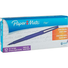 Paper Mate - Needle Porous Point Pen - Purple - Exact Tool & Supply