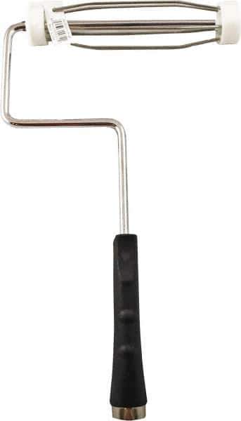 Premier Paint Roller - 7" Wide x 12-1/2" Long Heavy-Duty Birdcage Frame - Steel Frame, Plastic Handle - Exact Tool & Supply