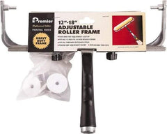 Premier Paint Roller - 12 to 18" Wide Adjustable Frame - Steel Frame - Exact Tool & Supply