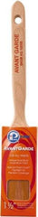 Premier Paint Roller - 1-1/2" Oval Polyester Sash Brush - 2-1/2" Bristle Length, 7" Wood Sash Handle - Exact Tool & Supply