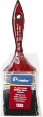Premier Paint Roller - 2-1/2" Flat China Bristle General Purpose Paint Brush - 2-1/4" Bristle Length, 6" Wood Beavertail Handle - Exact Tool & Supply