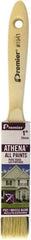 Premier Paint Roller - 1" Flat Polyester/Natural General Purpose Paint Brush - 2-1/4" Bristle Length, 5" Wood Beavertail Handle - Exact Tool & Supply