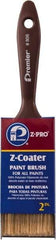 Premier Paint Roller - 2" Flat Polyester General Purpose Paint Brush - 2-1/2" Bristle Length, 5" Plastic Beavertail Handle - Exact Tool & Supply