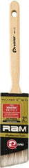 Premier Paint Roller - 2" Angled Polyester General Purpose Paint Brush - 3" Bristle Length, 2" Wood Sash Handle - Exact Tool & Supply