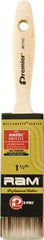 Premier Paint Roller - 1-1/2" Flat Polyester General Purpose Paint Brush - 2-1/4" Bristle Length, 5" Wood Beavertail Handle - Exact Tool & Supply