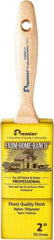 Premier Paint Roller - 2" Flat Nylon/Polyester General Purpose Paint Brush - 2-3/4" Bristle Length, 5-1/4" Wood Beavertail Handle - Exact Tool & Supply