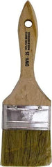 Premier Paint Roller - 2-1/2" Flat White China Bristle Chip Brush - 1-3/4" Bristle Length, 5-1/2" Wood Beavertail Handle - Exact Tool & Supply