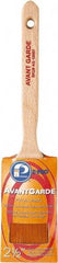Premier Paint Roller - 2-1/2" Oval Polyester Sash Brush - 3" Bristle Length, 7-1/2" Wood Sash Handle - Exact Tool & Supply