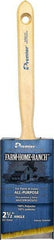 Premier Paint Roller - 2" Angled Polyester Angular Brush - 2-1/2" Bristle Length, 7-1/4" Wood Sash Handle - Exact Tool & Supply