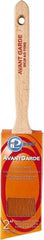 Premier Paint Roller - 2" Oval/Angle Polyester Sash Brush - 2-3/4" Bristle Length, 7" Wood Sash Handle - Exact Tool & Supply