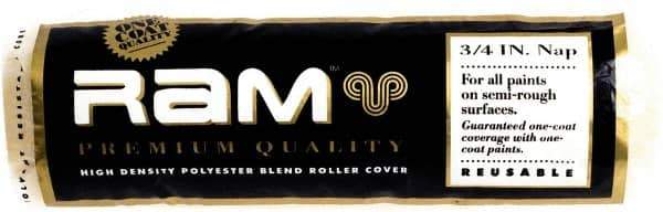 Premier Paint Roller - 3/4" Nap, 9" Wide Paint Roller Cover - Rough Texture, Polyester - Exact Tool & Supply