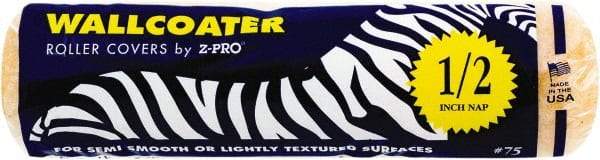 Premier Paint Roller - 1/2" Nap, 9" Wide Paint Roller Cover - Semi-Rough Texture, Polyester - Exact Tool & Supply