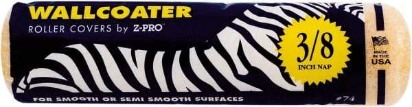 Premier Paint Roller - 3/8" Nap, 9" Wide Paint Roller Cover - Semi-Smooth Texture, Polyester - Exact Tool & Supply