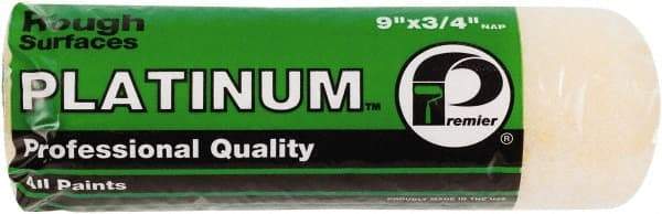 Premier Paint Roller - 3/4" Nap, 9" Wide Paint Roller Cover - Rough Texture, Polyester - Exact Tool & Supply