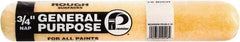 Premier Paint Roller - 3/4" Nap, 18" Wide Paint Roller Cover - Rough Texture, Polyester - Exact Tool & Supply