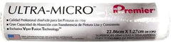 Premier Paint Roller - 1/2" Nap, 9" Wide Paint Roller Cover - Semi-Rough Texture, Microfiber - Exact Tool & Supply