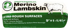 Premier Paint Roller - 1-1/4" Nap, 9" Wide Paint Roller Cover - Extra-Rough Texture, Lambskin - Exact Tool & Supply