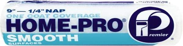 Premier Paint Roller - 1/4" Nap, 9" Wide Paint Roller Cover - Smooth Texture, Polyester - Exact Tool & Supply