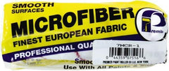 Premier Paint Roller - 5/16" Nap, 7" Wide Paint Roller Cover - Smooth Texture, Microfiber - Exact Tool & Supply